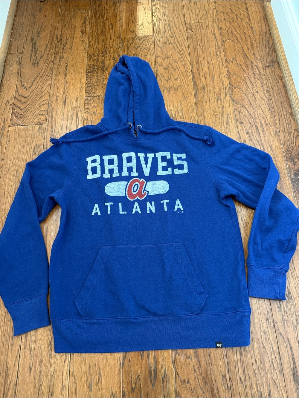 47 Brand Royal Blue Atlanta Braves Hoodie with Team Logo